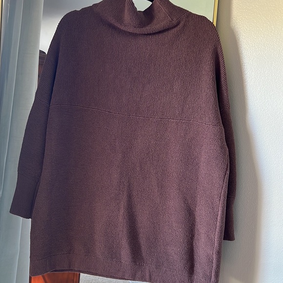 NWT Free People Ottoman Slouchy Sweater Tunic Nutmeg - Picture 10 of 14